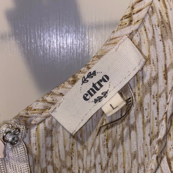 Entro Cream Patterned Mini Dress - Picture 4 of 9